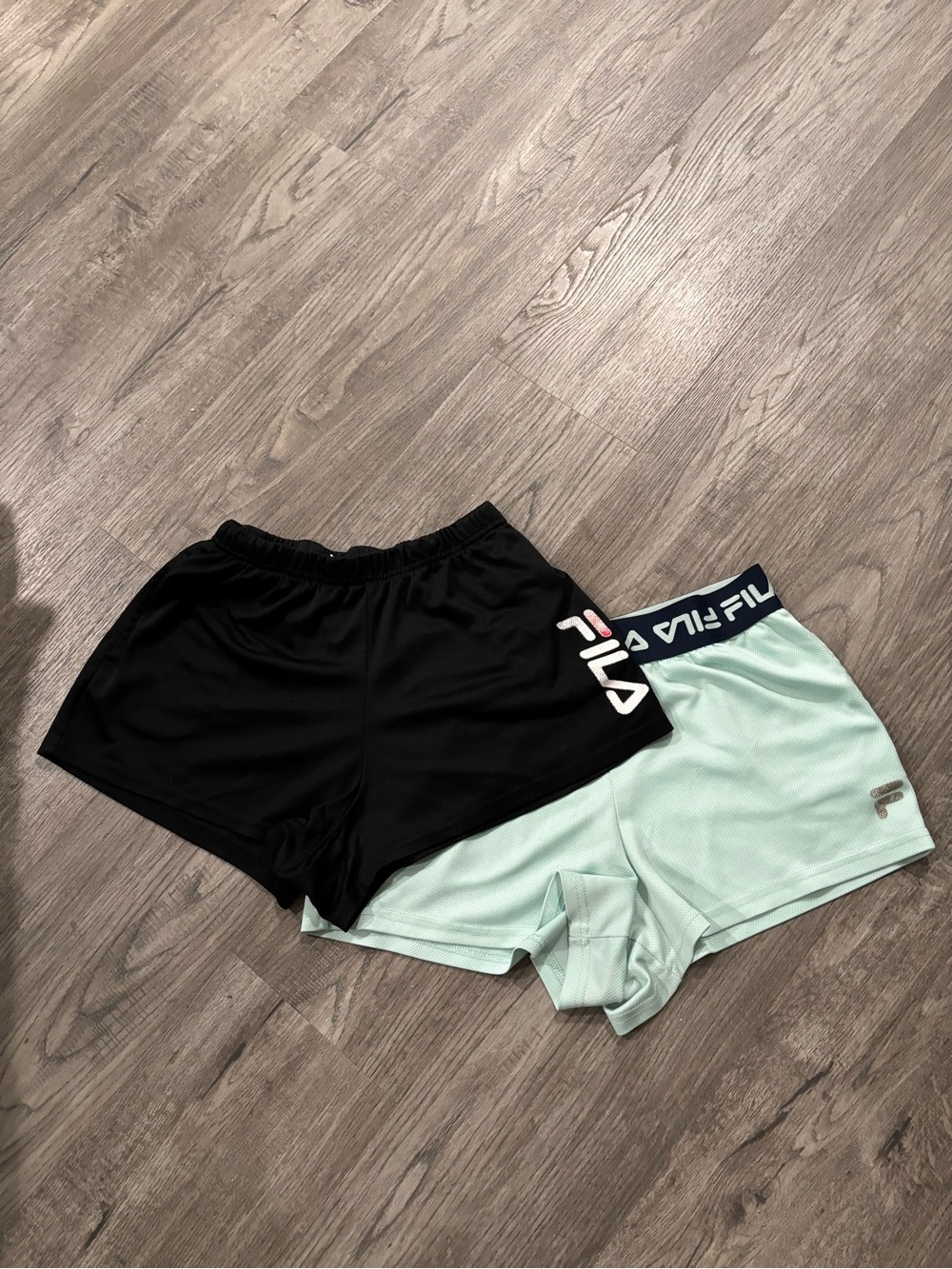 Fila Girls Mint & Black Lounge Shorts Set with Branded Waistband